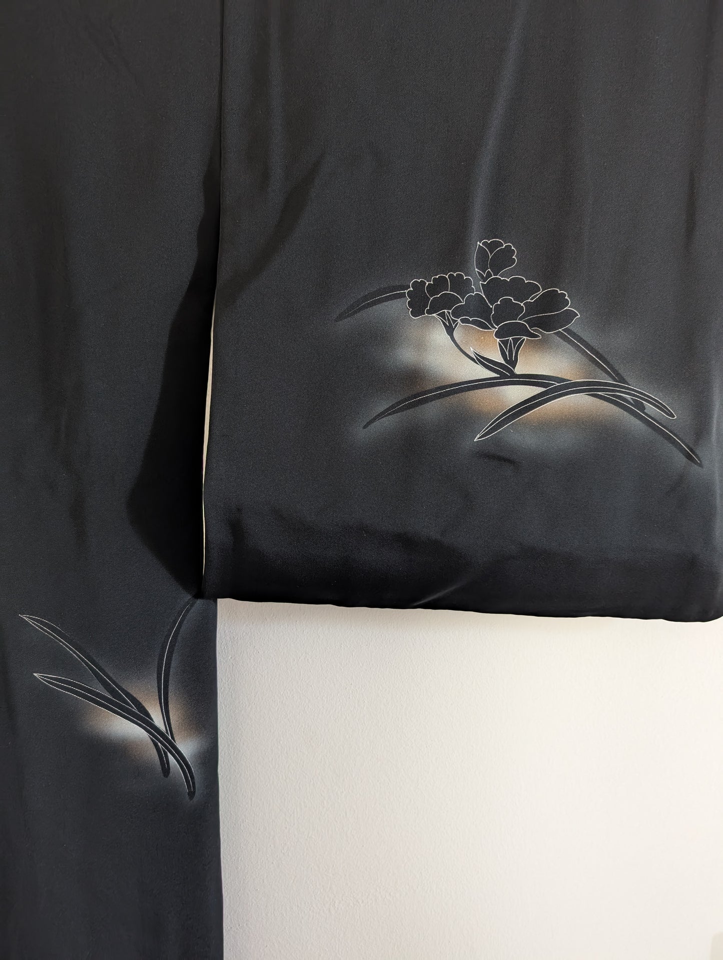 Haori con motivo floreale dipinto