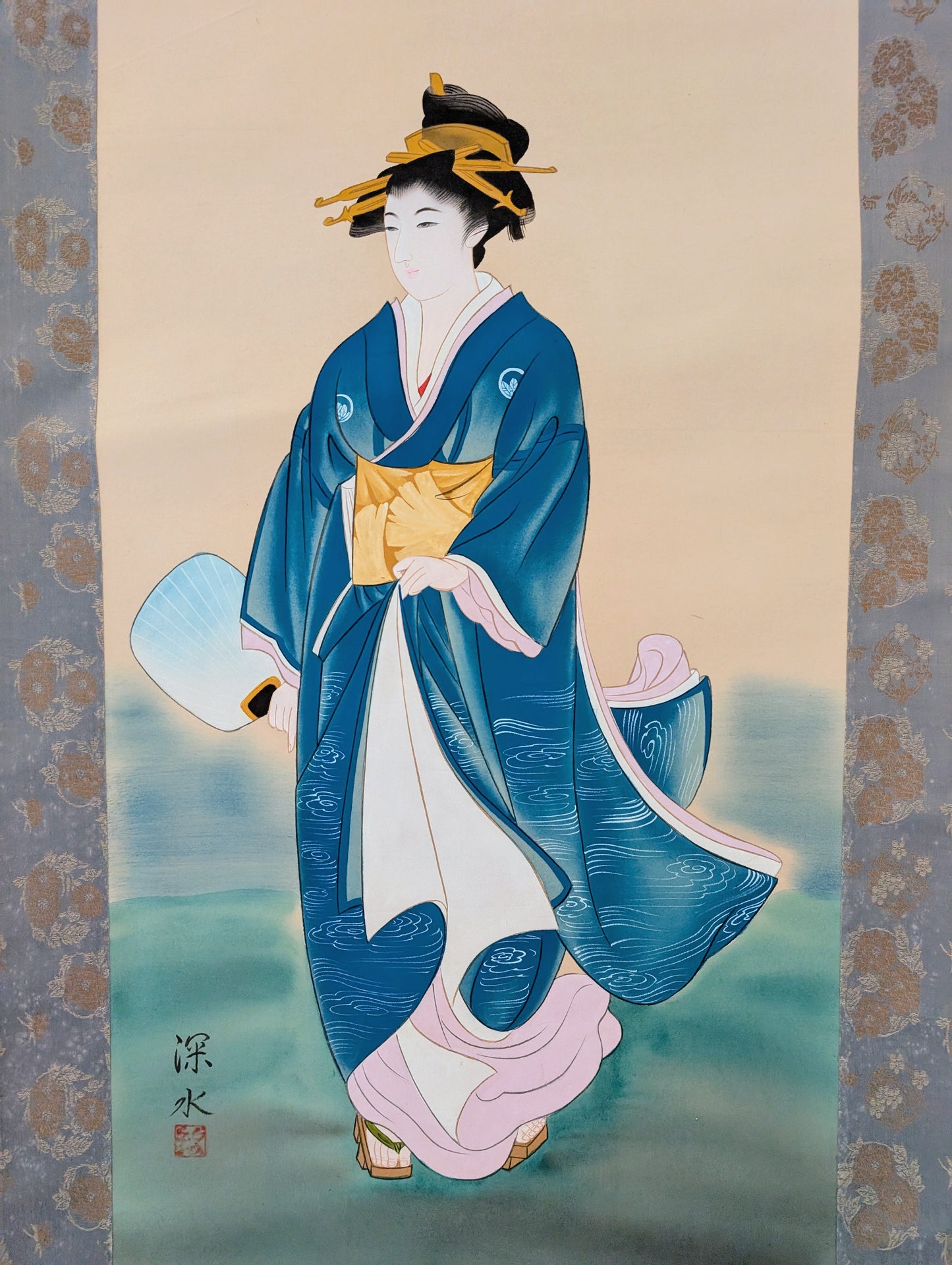 Kakemono donna in Kimono