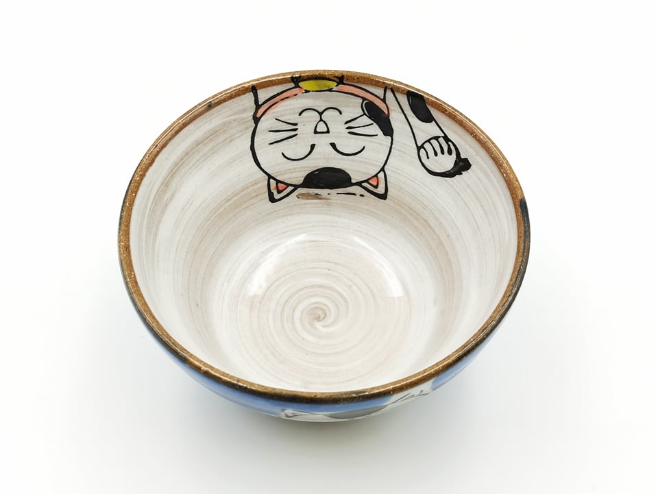 Ciotola Maneki Neko Blu