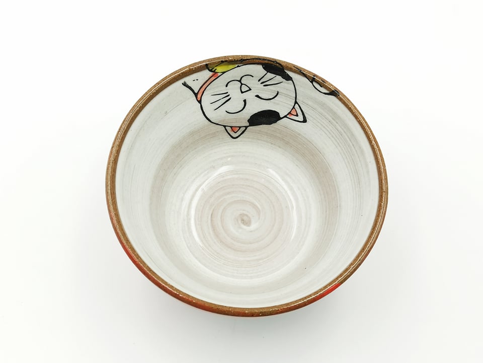 Ciotola Maneki Neko Rosa