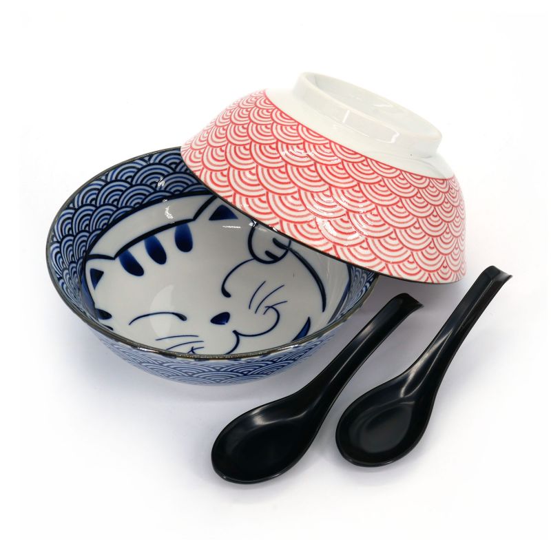 Set ciotole ramen Maneki Neko