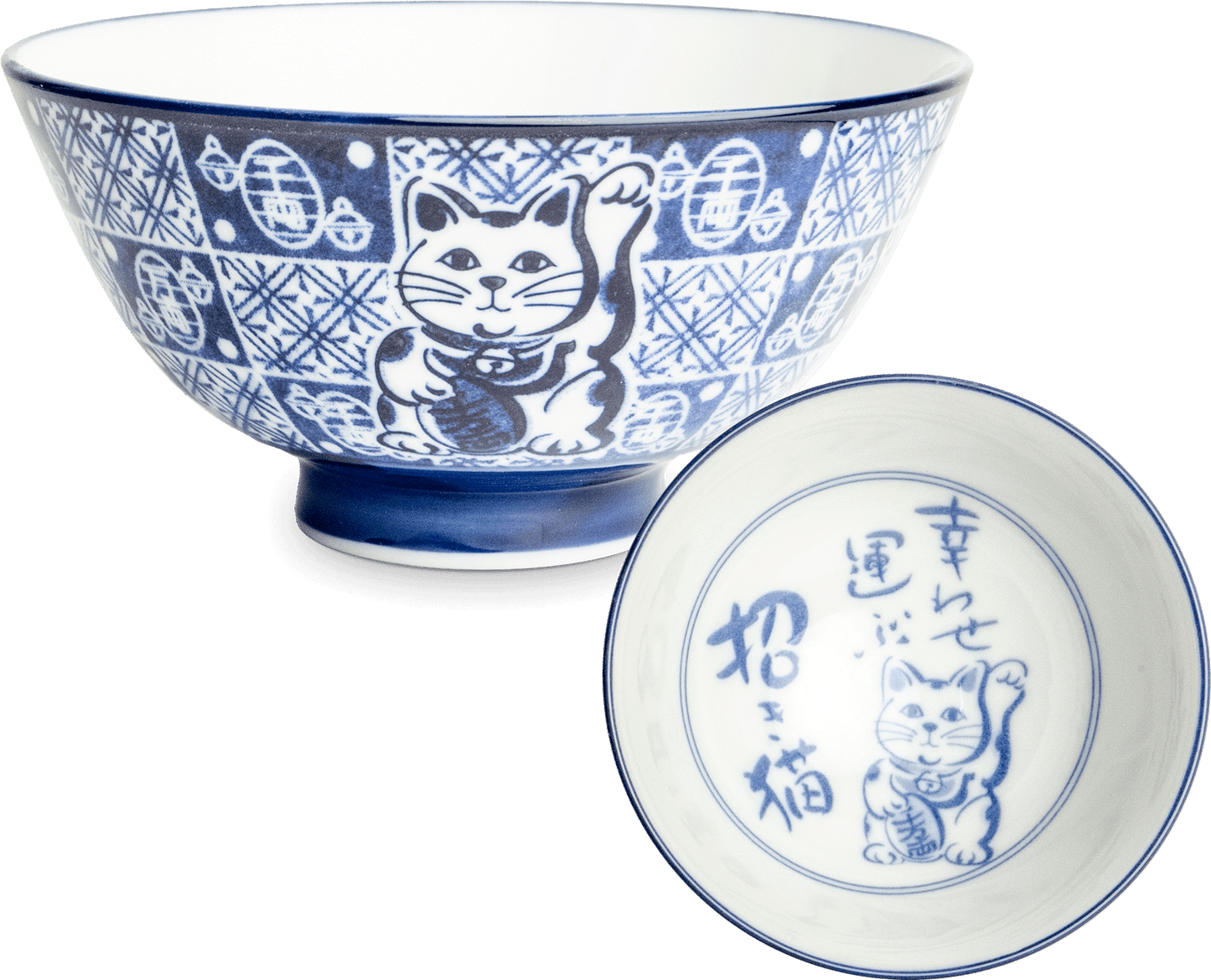 Set 4 ciotole Maneki Neko  + bacchette