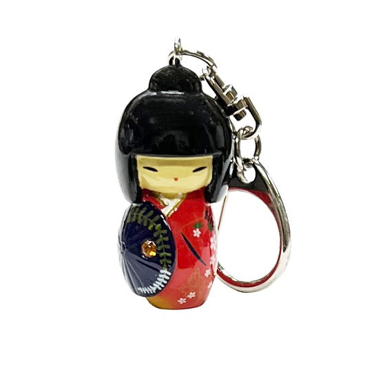 Portachiavi Kokeshi Wagasa Red