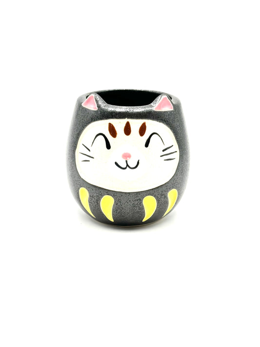 Neko Daruma Mug Black