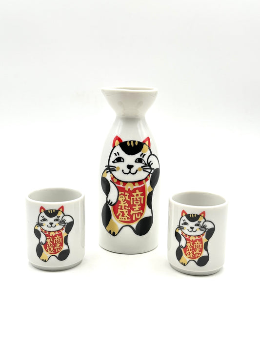 Set sake Maneki Neko