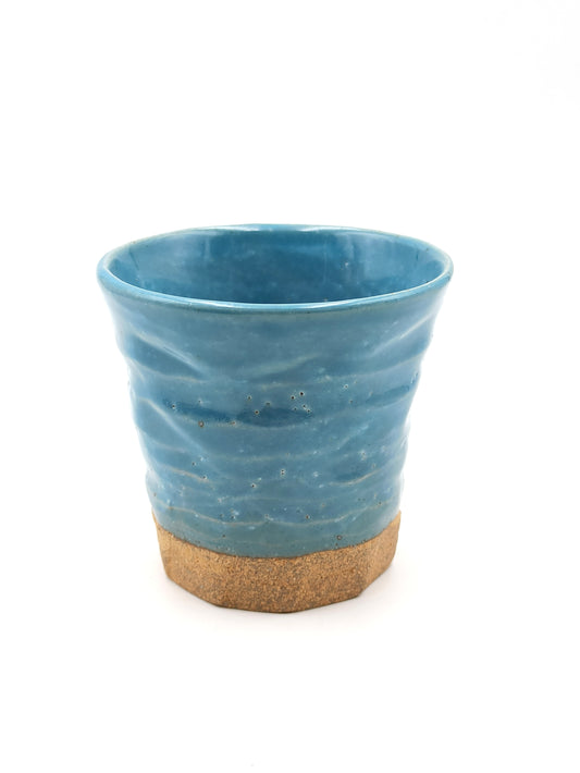 White / blue cup