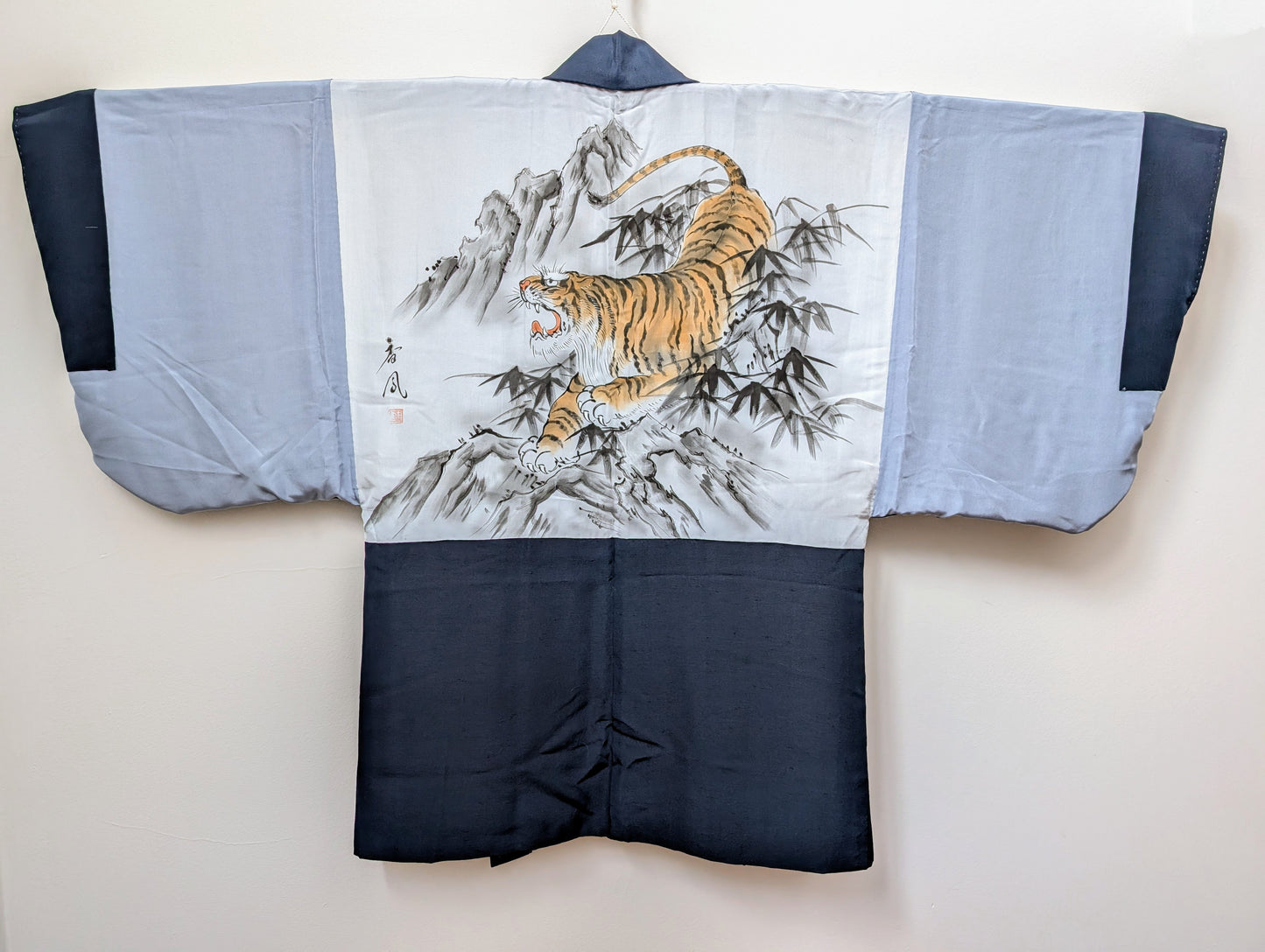 Haori da uomo con dipinto di tigre