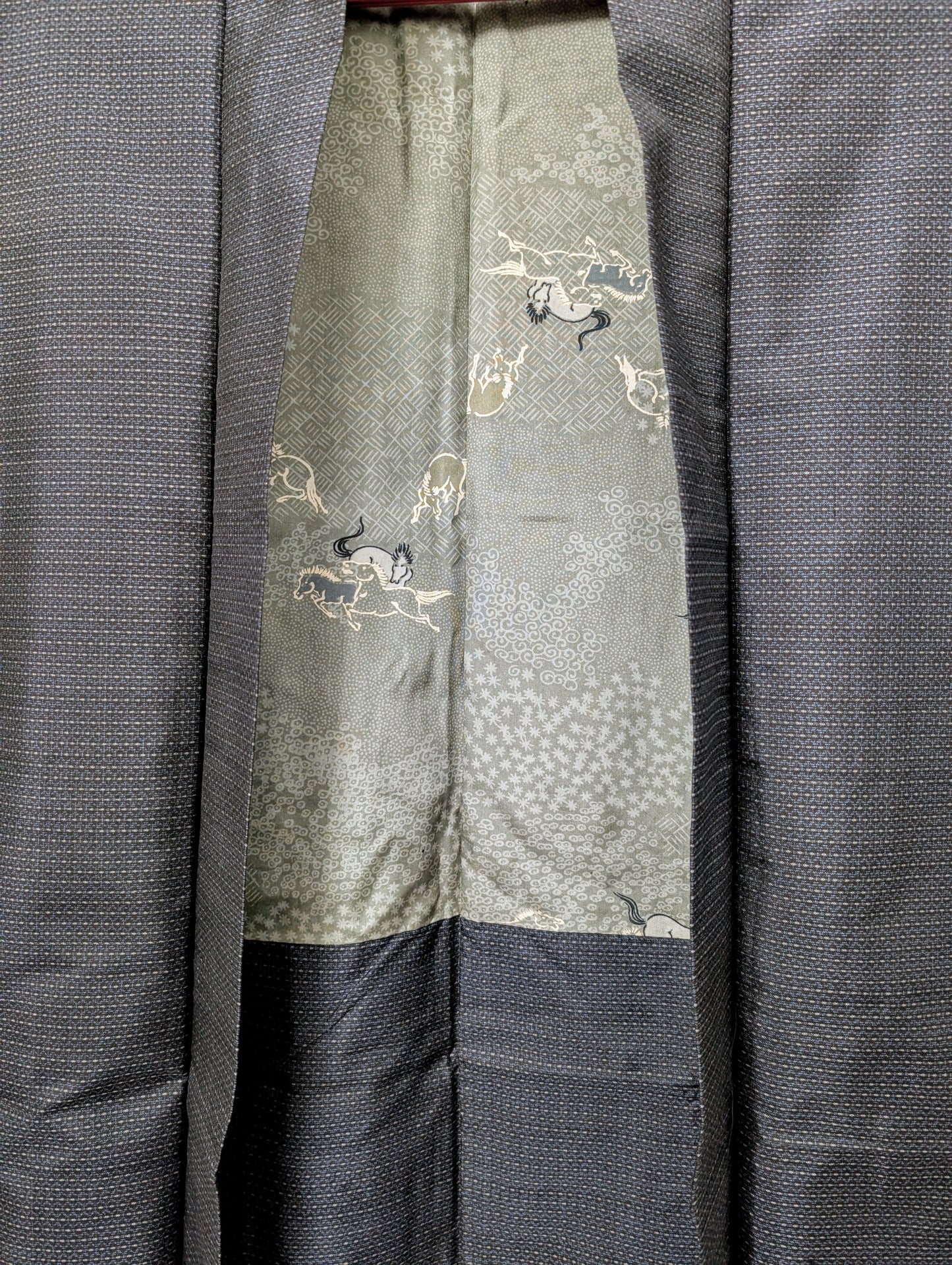 Haori da uomo com motivo di cavalli