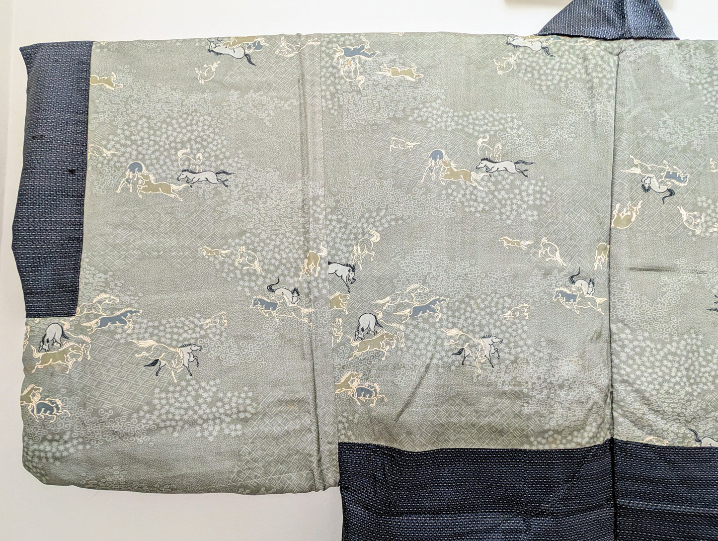 Haori da uomo com motivo di cavalli