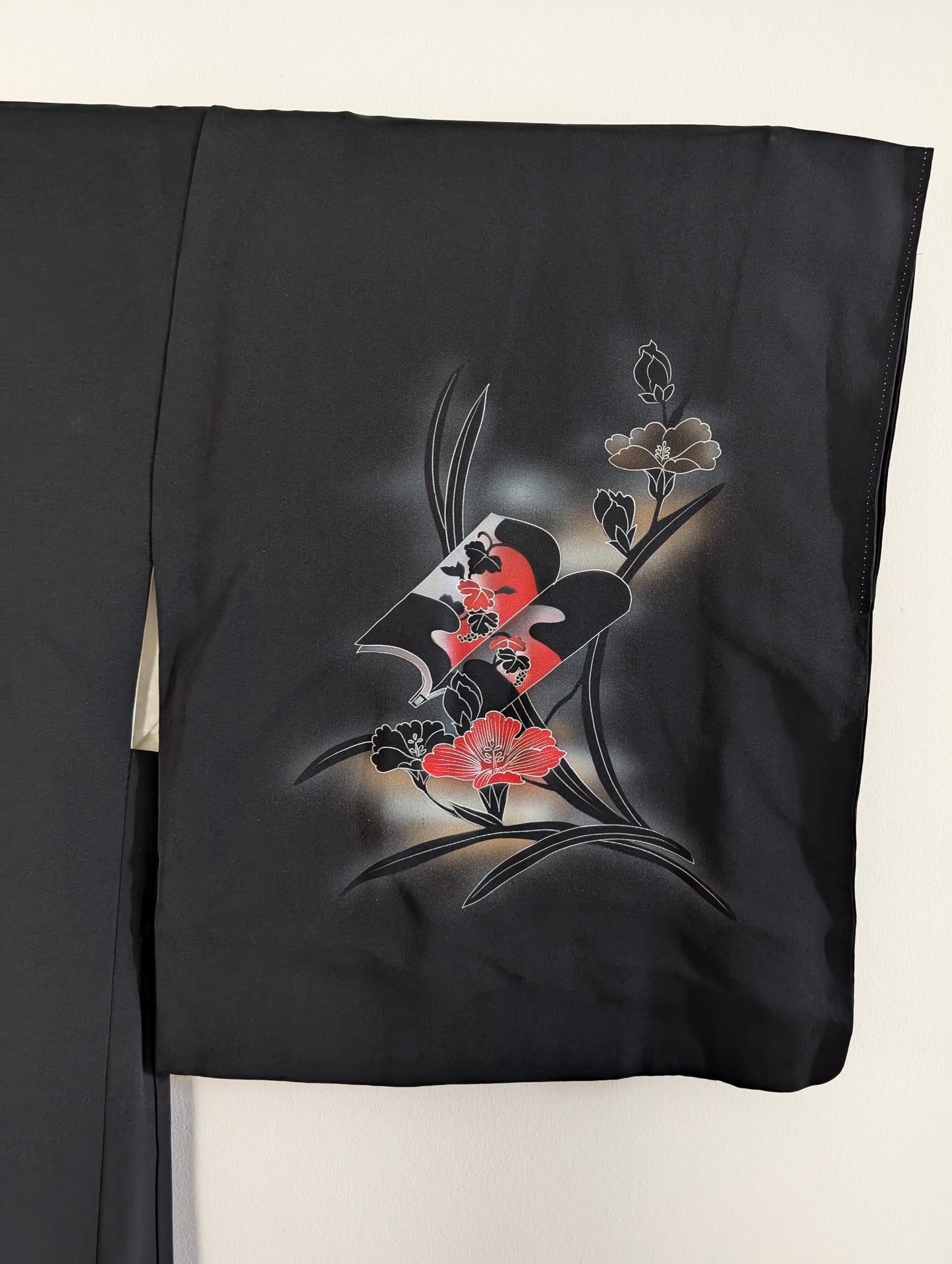 Haori con motivo floreale dipinto