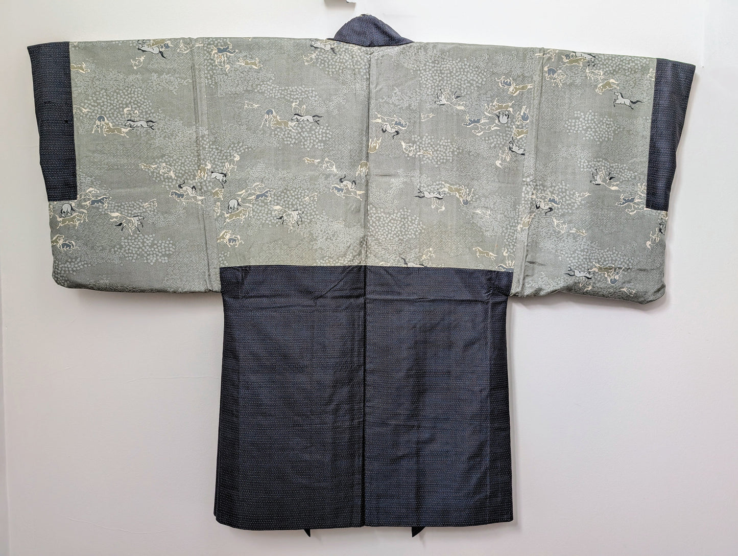 Haori da uomo com motivo di cavalli