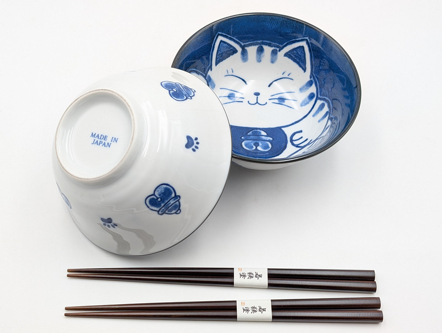 Set ciotole maneki neko + bacchette