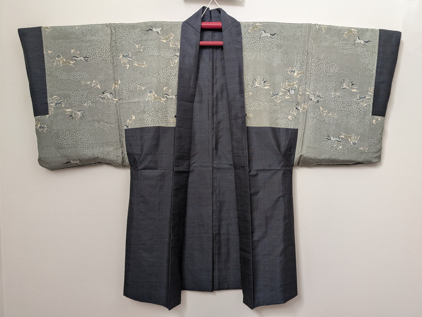 Haori da uomo com motivo di cavalli