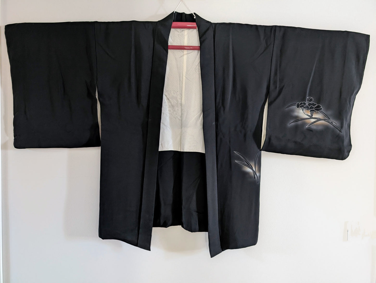 Haori con motivo floreale dipinto