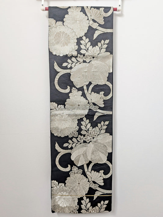 Fukuro Obi Nero e Argento