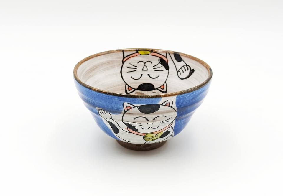 Ciotola Maneki Neko Blu