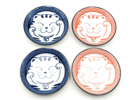Set 4 piattini Maneki Neko