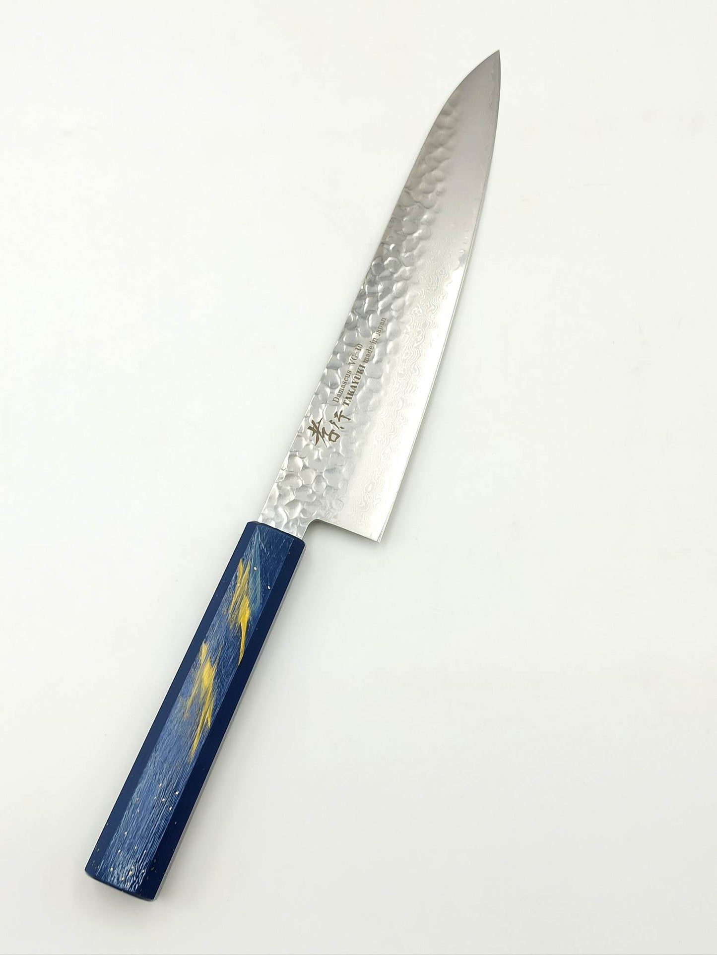 Gyuto Damasco 33 strati 21cm con manico laccato Urushi