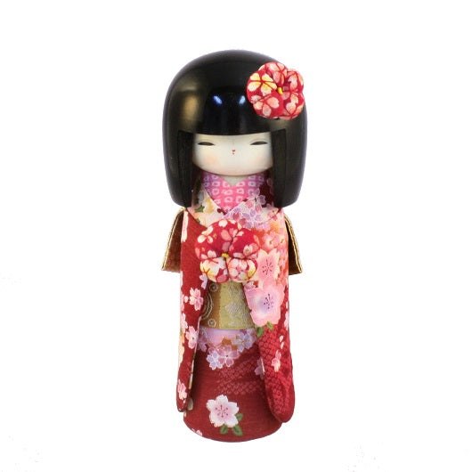 Kokeshi Kyo-Bijin Red