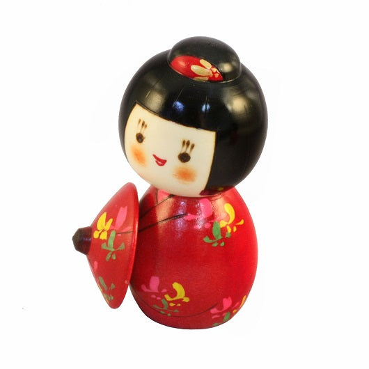 Kokeshi Hanagasa Red