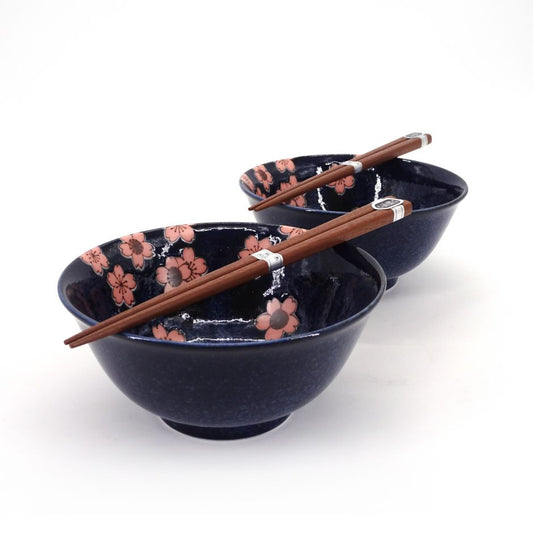 Set ciotole sakura blu e rosa